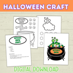 Kids Halloween Craft | Witch's Brew Caldron Craft | Halloween Craft Kit | Halloween Party | Halloween Printable | Digital Download