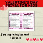 Valentine's Day Trivia for Kids | Kids Trivia | Kids Games | Party Games | Classroom Games | Valentine's Day Games | Kids Questions
