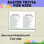 Easter Trivia for Kids | Kid's Trivia | Easter Printables | Easter Games | Kids Games | Classroom Games | Party Games | PDF download