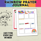 Prayer Journal for Kids | Rainbow Journal | Rainbow-themed | Journal for Kids | Teach Kids Prayer | Prayer Download | Prayer Printable