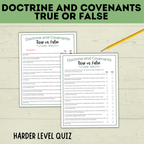 Doctrine and Covenants True or False | Doctrine and Covenants Quiz | Scripture Quiz | Come Follow Me | D&C Lesson | Sunday School Lesson