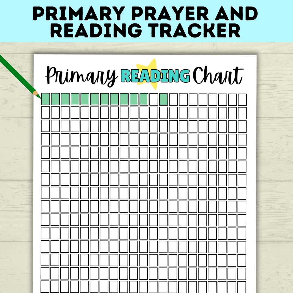 Primary Reading and Prayer Tracker | Prayer Tracker | Reading Tracker | Primary Printables | LDS Primary | Come Follow Me | Prayer Chart