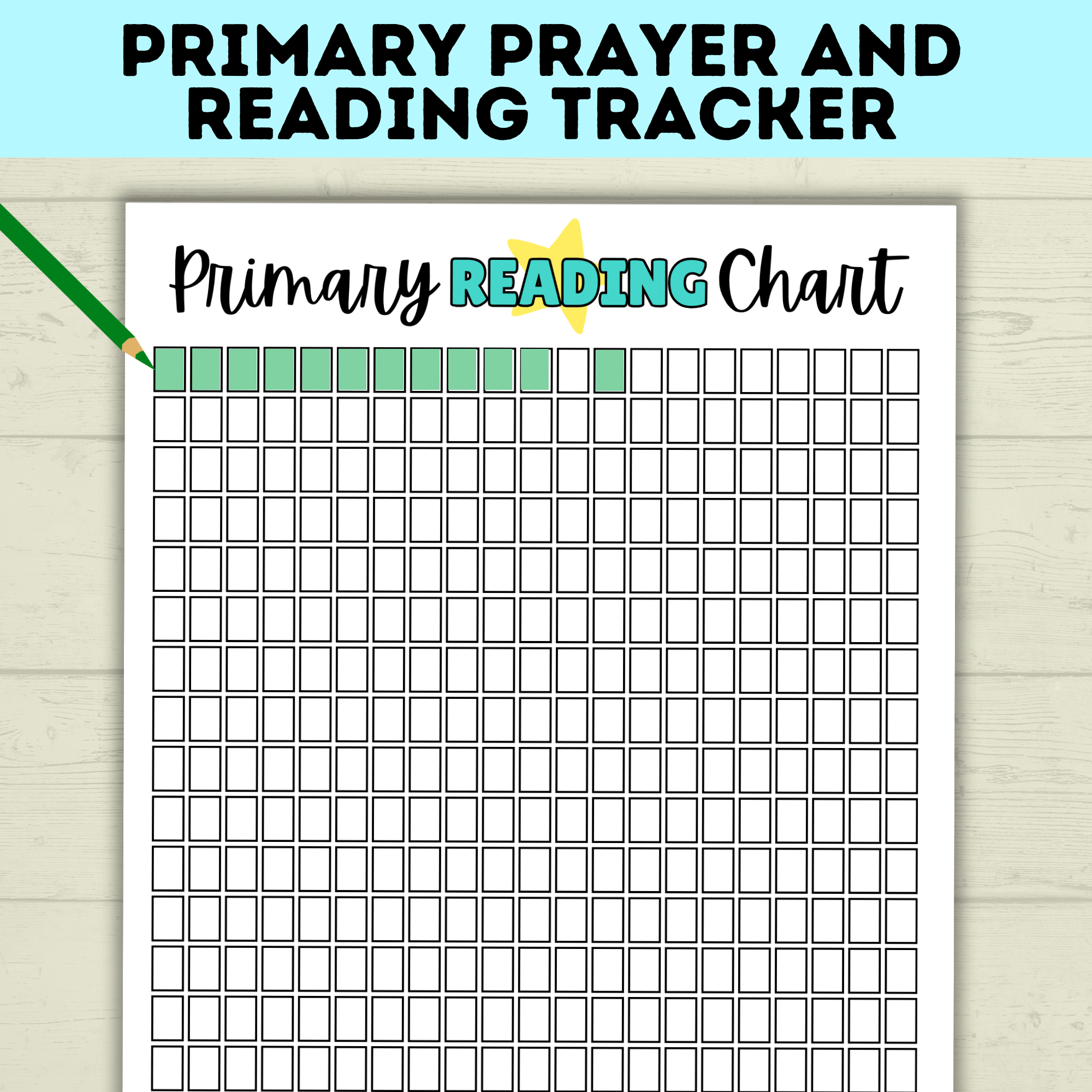 Primary Reading and Prayer Tracker | Prayer Tracker | Reading Tracker | Primary Printables | LDS Primary | Come Follow Me | Prayer Chart