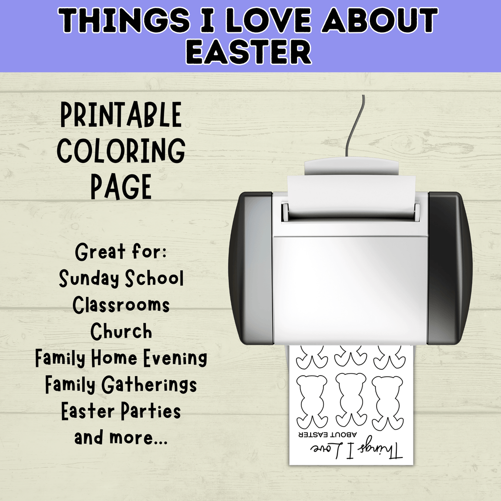 Happy Easter Printables | Easy Easter Craft | Things I Love About Easter | Toddler Easter | Easter Crafts | Kids Easter | Easter Printables
