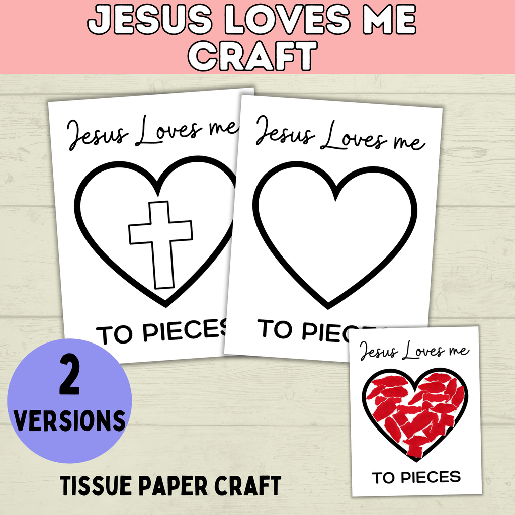 Jesus Loves You Craft | Jesus | Craft | Kids Craft Template | Toddler Craft | Sunday School Craft | Easter Craft | Bible Study