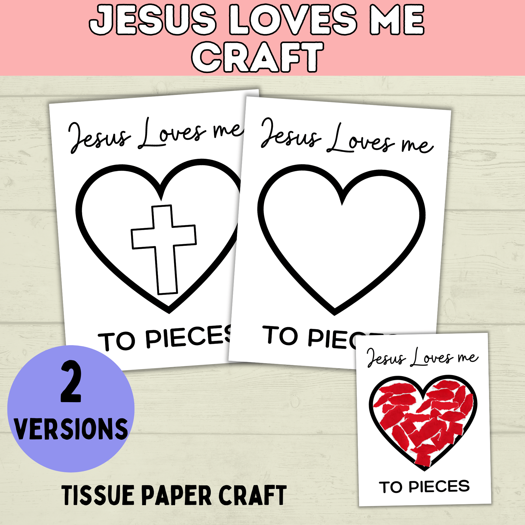 Jesus Loves You Craft | Jesus | Craft | Kids Craft Template | Toddler Craft | Sunday School Craft | Easter Craft | Bible Study