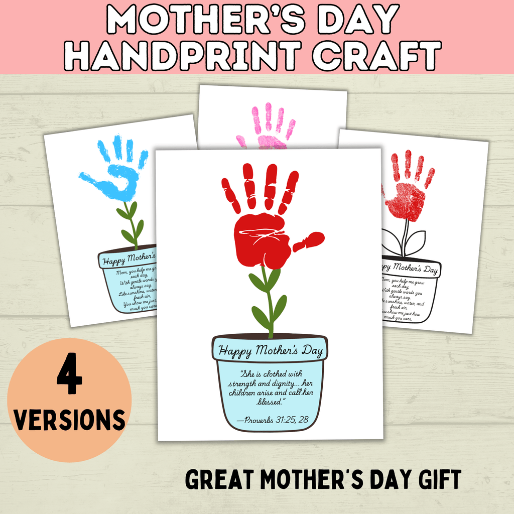Mom Handprint Craft | Mother's Day Handprint Art | Handprint Art Craft | Handprint Flower | Flower Craft | Handprint Keepsake