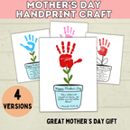 Mom Handprint Craft | Mother's Day Handprint Art | Handprint Art Craft | Handprint Flower | Flower Craft | Handprint Keepsake