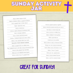Sunday Activities for Kids | Sunday Jar | Sabbath Day Jar | Bible Activities | Christ Activities | Christian Activities | Church Crafts