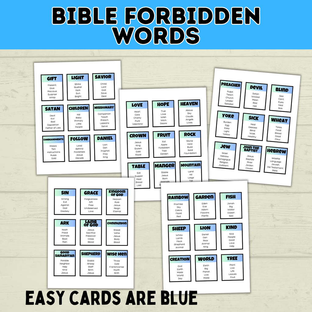 Church Taboo Card Game | Religious Card Game | Games for Church