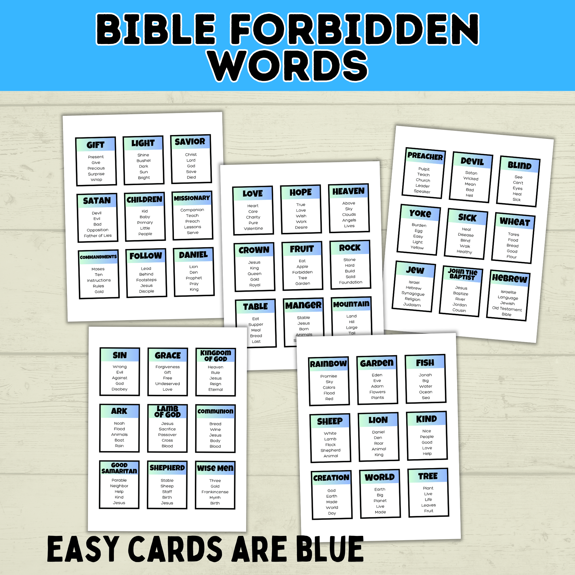 Church Taboo Card Game | Religious Card Game | Games for Church
