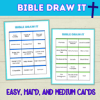 Bible Draw It | Bible Charades | Bible Games | Bible Activities for Kids | Church Games | Digital Download | Sunday School | Printables
