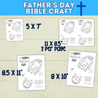 Father's Day Bible Craft for Kids | Bible Craft | Father's Day Craft | Footprint Craft for Dad | Father's Day Gift | Father's Day Card