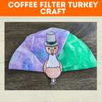 Turkey Craft Template | Thanksgiving Craft | Kids Craft | Turkey Template | Thankful Craft | Preschool Craft | Coffee Filter Craft |