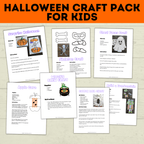 Halloween Craft Pack for Kids | Halloween Crafts | Skeleton Craft | Pumpkin Craft | Surprise Craft | Classroom Craft | Ghost Craft | PDF