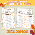 Thanksgiving Kids Game | Thanksgiving Party Game | Kids Digital Download | Kids Game | PDF download | Thanksgiving Activity | Family Game