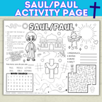 Paul Coloring Page | Saul Coloring Page | Bible Activity Sheet | Bible Printable | Digital Download | Bible Lessons | Church Activity