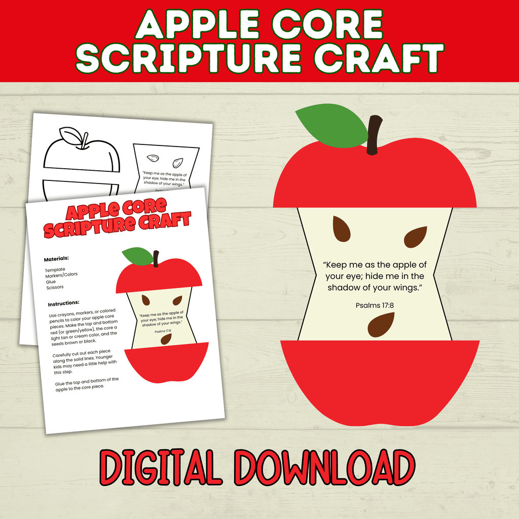 Apple Scripture Craft for Kids