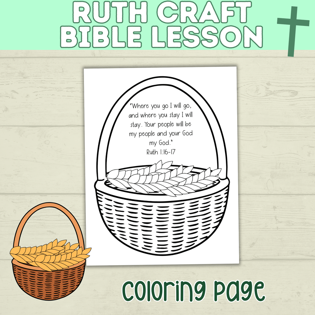 Lesson From Ruth Ruth Craft | Ruth Activity | Bible Craft | Bible Activity Page | Bible ...