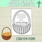 Ruth Craft | Ruth Activity | Bible Craft | Bible Activity Page | Bible Lesson Plan | Ruth Lesson Plan | Ruth Printable | Digital Download