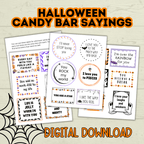 Halloween Candy Bar Pun Gift and Treat Tags