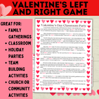 Left and Right Game | Valentine's Day Games | Gift Passing Game | Game for Kids | Classroom Games | Valentine's Day Printable