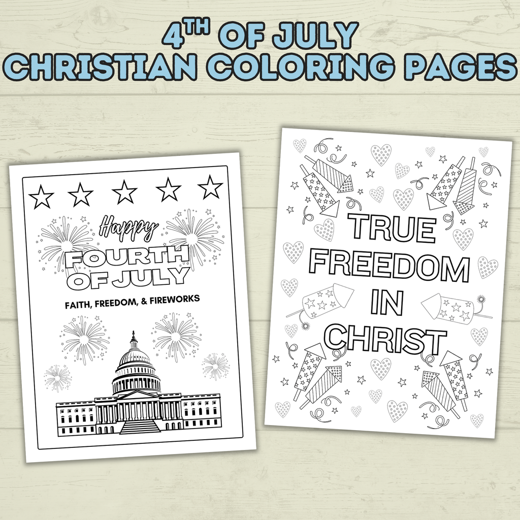 FREE 4th of July Christian Coloring Pages for Kids and Families
