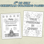 FREE 4th of July Christian Coloring Pages for Kids and Families