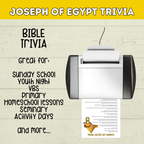 Prince Joseph and the Coat of Many Colors in Egypt Bible Story Trivia, Genesis Bible Lesson, Old Testament Activity, Homeschool, Church