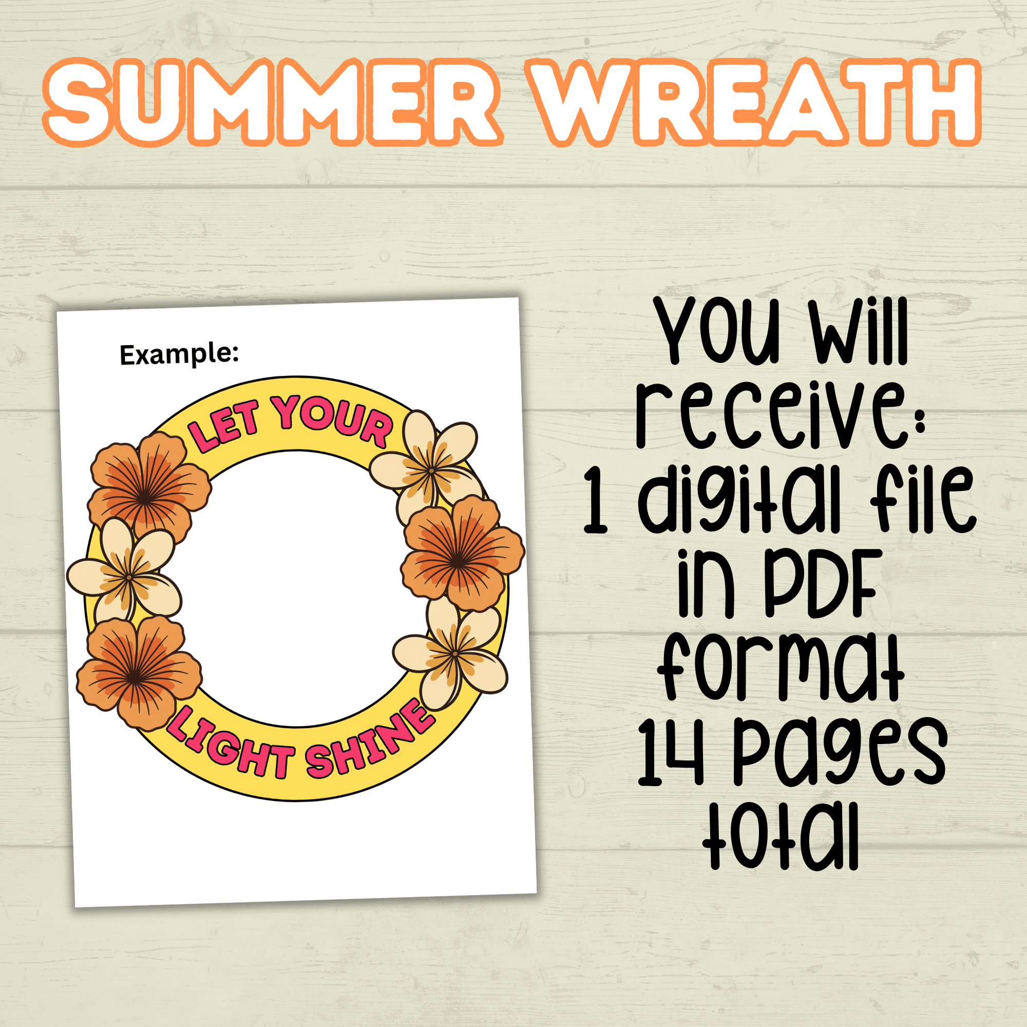 Let Your Light Shine Craft, Summer VBS craft, Faith Craft, Shine Your Light, Sunday School Bible Craft, DIY Paper Wreath, Cut and Paste