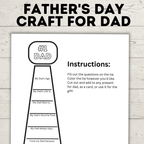 Father's Day Craft for Dad | Father's Day Printable | Father's Day Gift | Father's Day Card | Dad Craft | Gifts for Dad | Tie Craft