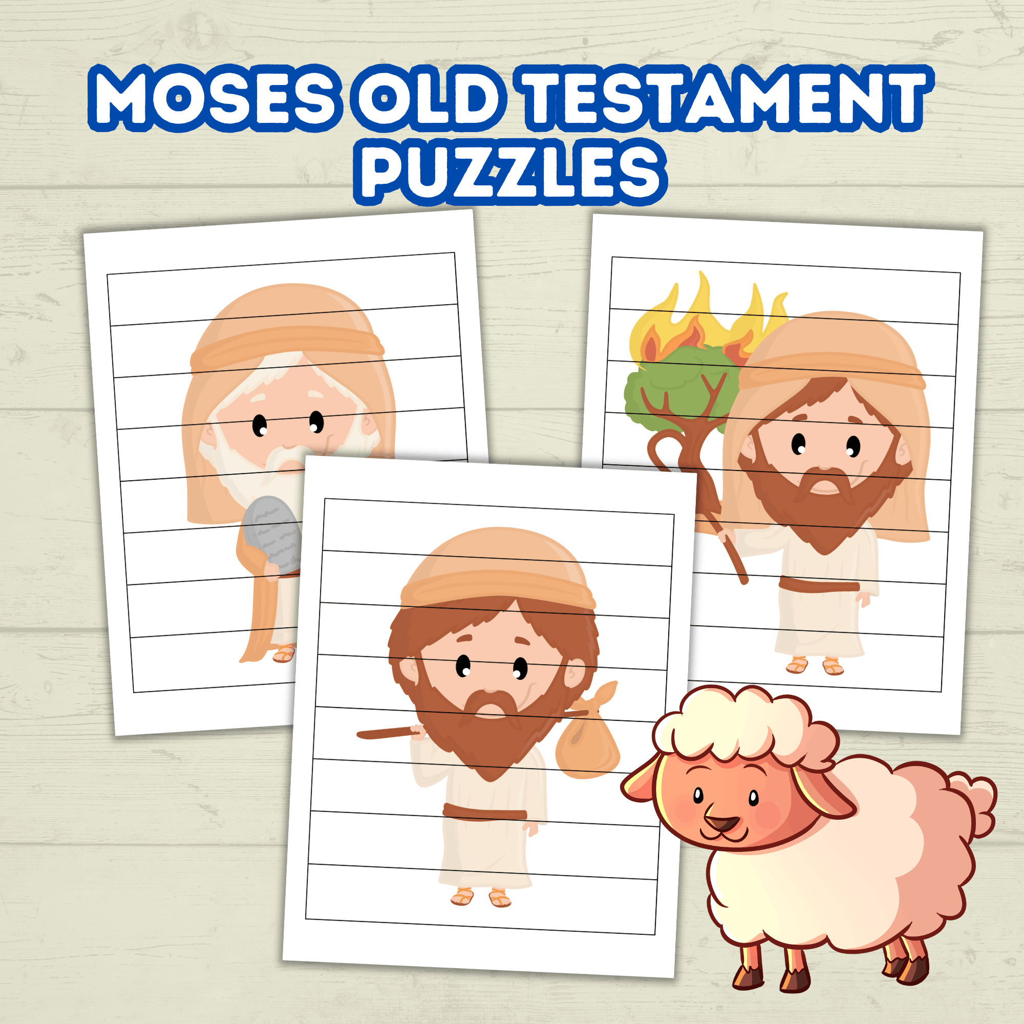 Preschool Toddler Bible Sunday School Lessons Puzzle, Old Testament, Bible