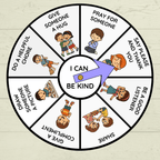 Kindness Craft for Kids, Kindness Spinner Craft, I Can Be Kind, Sunday School Craft