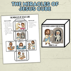 Miracles of Jesus Cube Craft, Jesus Craft, Bible Cube Craft, Sunday School Craft