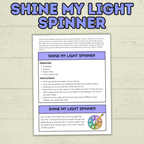 Shine My Light Craft, Matthew 5 Lesson, Bible Crafts, Sunday School Crafts, Spinner Craft, Christian Craft, Homeschool, Shine Your Light