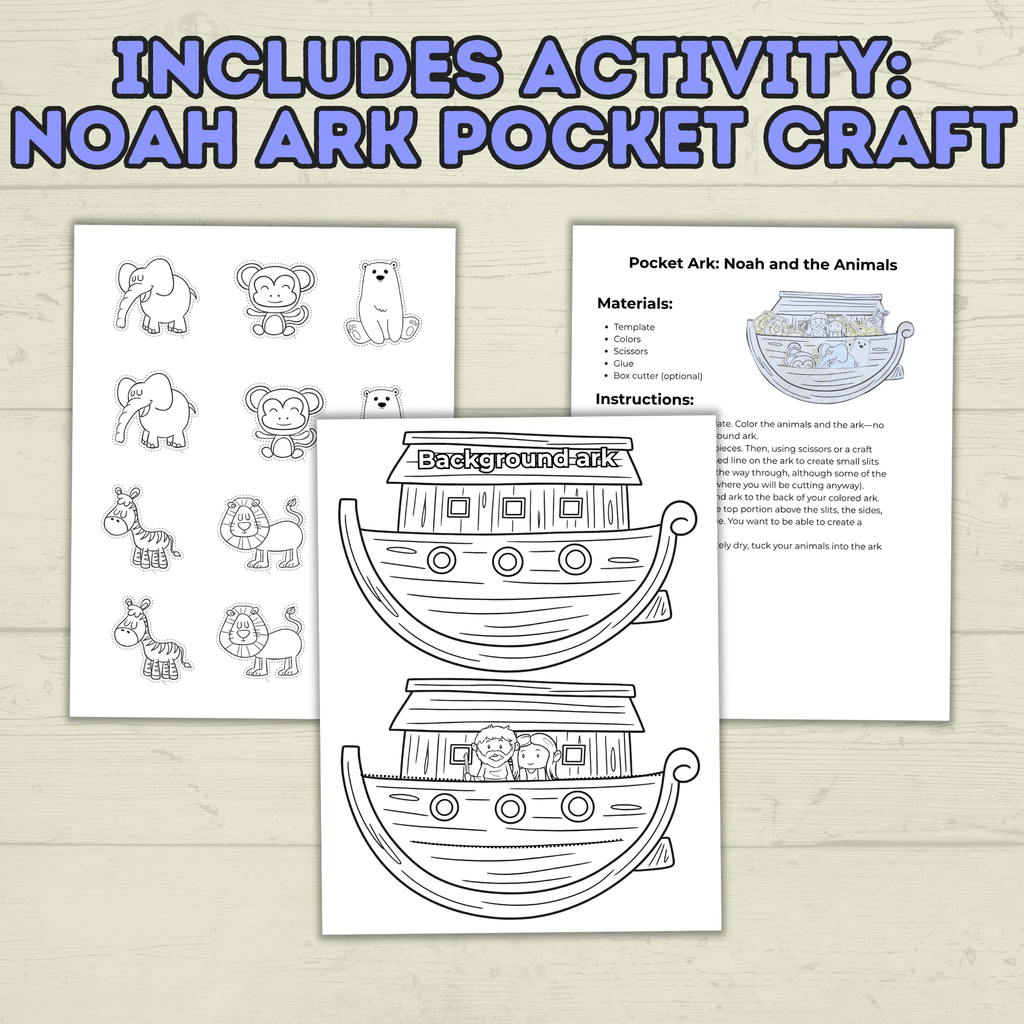 Trust in God Lesson, Bible Lesson, Job Story, Job Lesson, Noah Lesson, Noah and the Ark, Job Trivia, Sunday School Activity