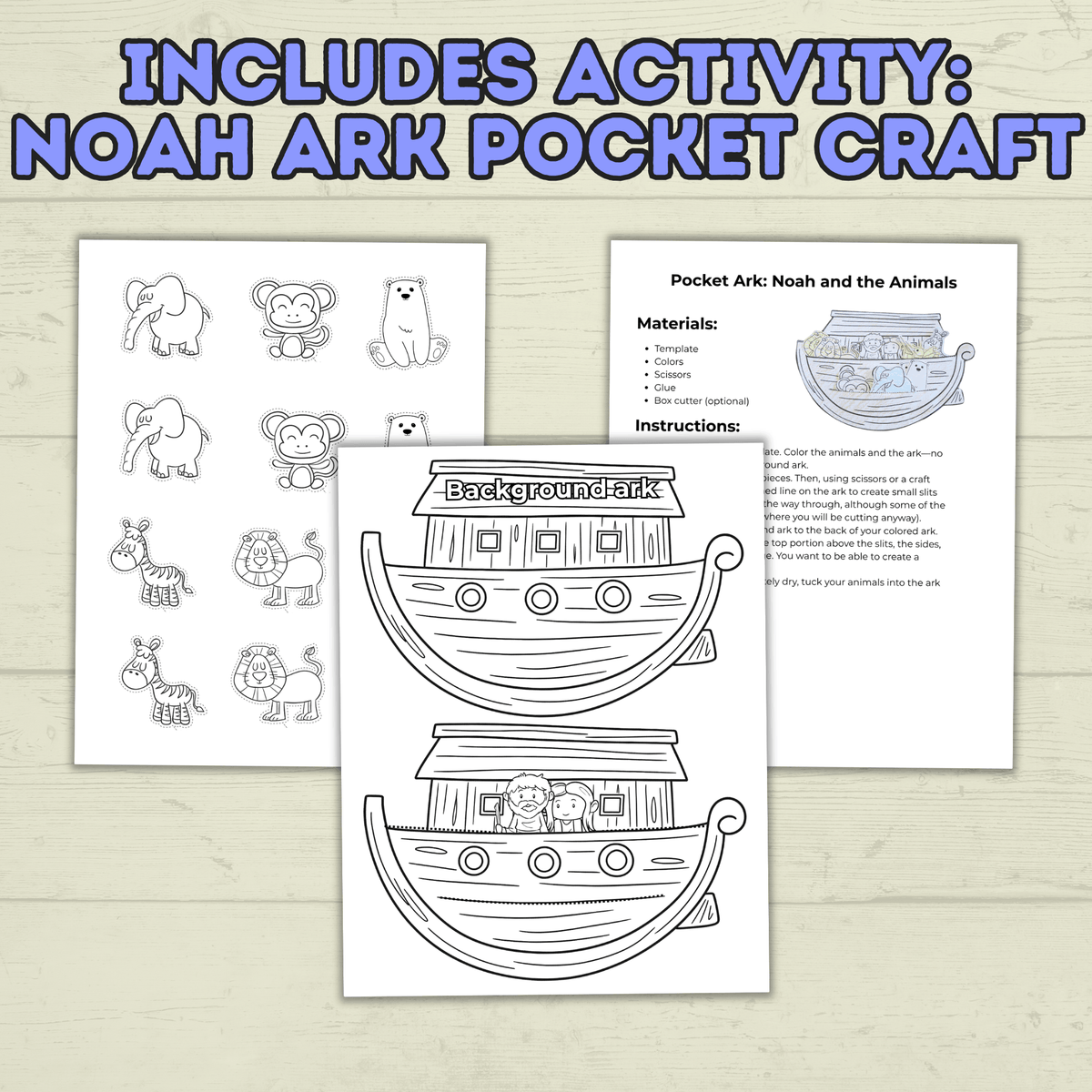Trust in God Lesson, Bible Lesson, Job Story, Job Lesson, Noah Lesson, Noah and the Ark, Job Trivia, Sunday School Activity