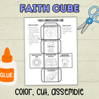 Faith Cube Craft, Bible Lesson Craft, Sunday School Craft, Christian Activity, Homeschool, Bible Heroes