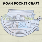 Noah's Ark Craft, Noah's Cut and Paste Craft, Sunday School Craft, Bible Craft