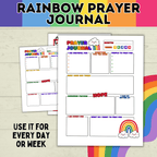 Prayer Journal for Kids | Rainbow Journal | Rainbow-themed | Journal for Kids | Teach Kids Prayer | Prayer Download | Prayer Printable