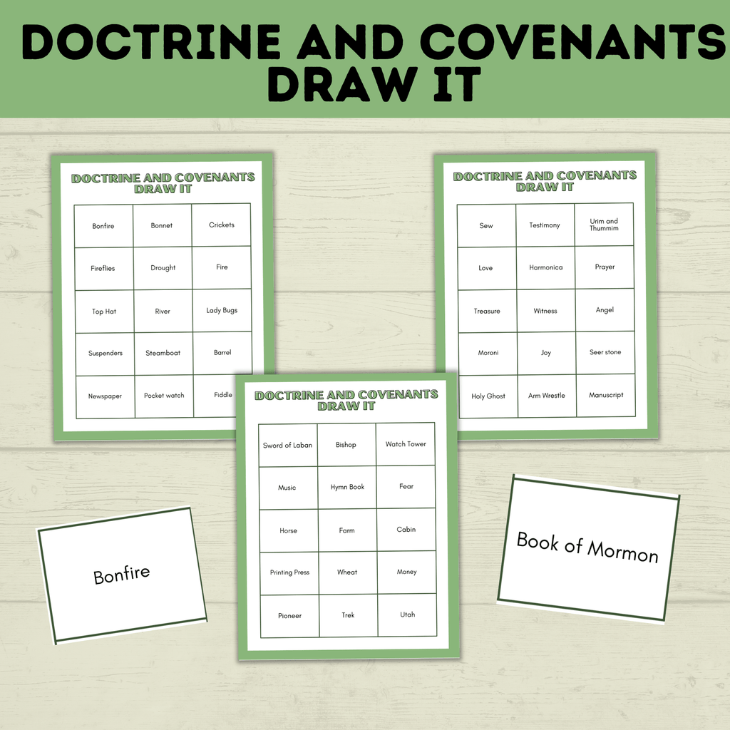 Doctrine and Covenants Game | Doctrine and Covenants Draw it | D&C activity | Doctrine and Covenants Lesson | Come Follow Me | Seminary