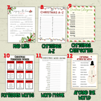 Christmas Classroom Party Printable Word Games for Kids, Group Activities, Family Reunion Holiday Game