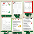 Christmas Holiday Party Games Bundle for Classrooms, Family Reunions, Kids, Adults