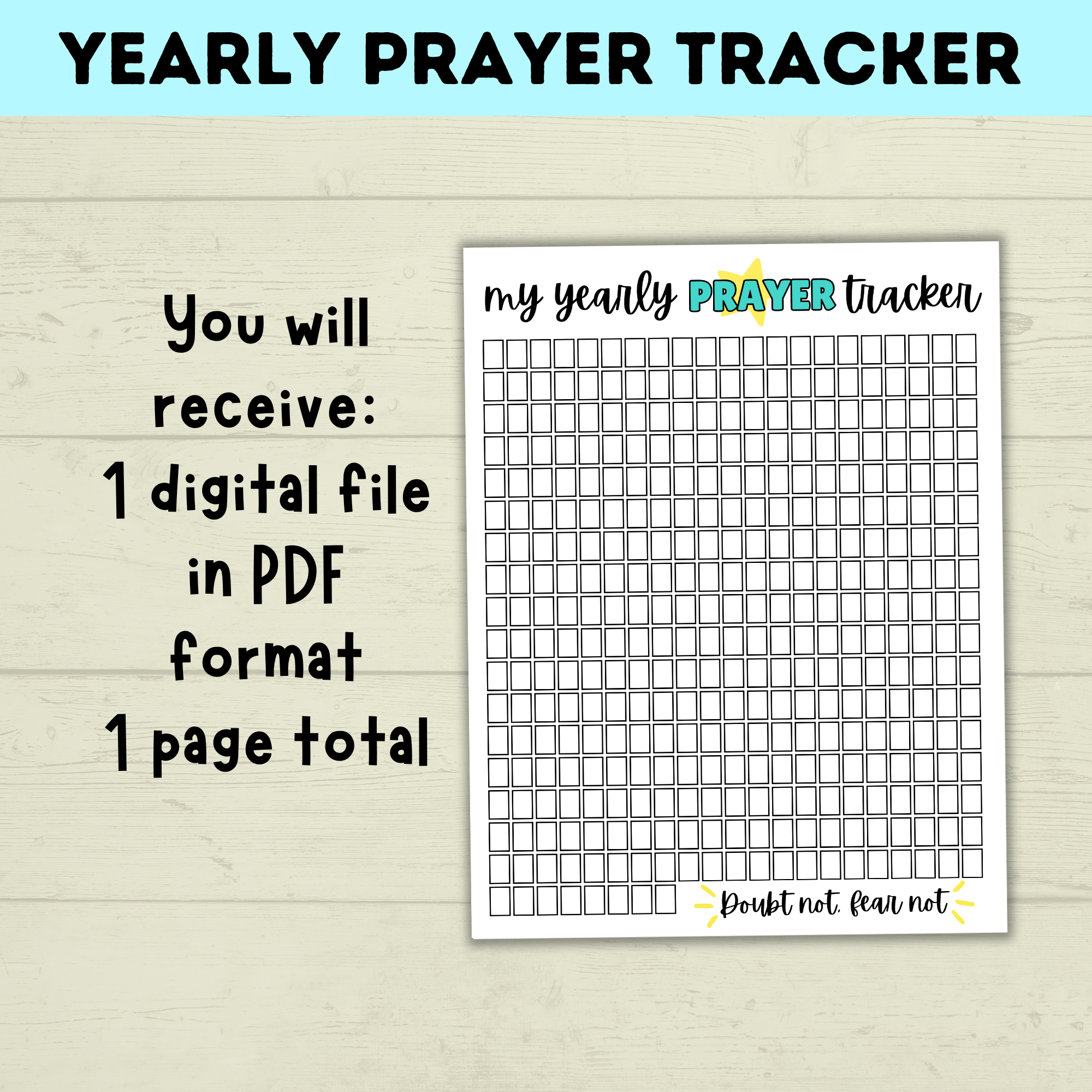Yearly Prayer Tracker | Prayer Chart | Prayer Lessons | Primary Class Prayer Chart | Kids Prayer Printable | Prayer sheet for kids |