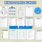 Kids Bible Games, Christian Printables, PDF, Sunday School Digital Download, Children's Ministry, Church New Testament