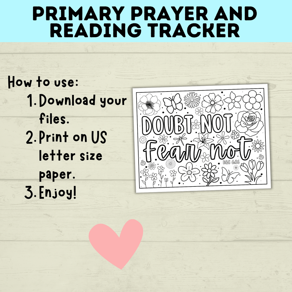 Doubt Not Fear Not Coloring Page | Youth Theme | Youth Coloring Page | Scripture Coloring Page | Church Printables | Sunday School