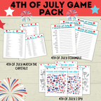 4th of July Games Pack | 4th of July Bundle | 4th of July Party Games Pack | Kids Games | Family Games | 4th of July Printables