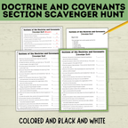 Doctrine and Covenants Scavenger Hunt | Sections of the Doctrine and Covenants Quiz | Come Follow Me | Kids Scavenger Hunt | Sunday School