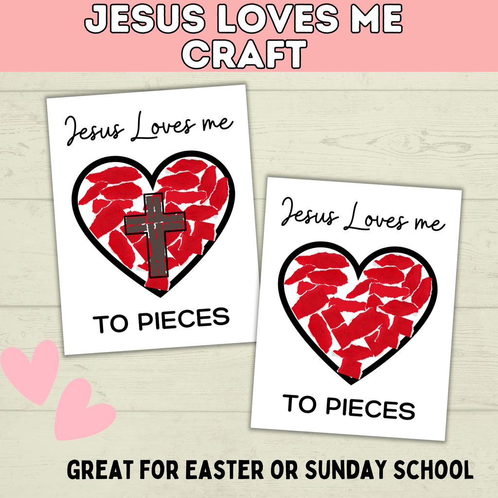 Jesus Loves You Craft | Jesus | Craft | Kids Craft Template | Toddler Craft | Sunday School Craft | Easter Craft | Bible Study