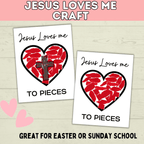 Jesus Loves You Craft | Jesus | Craft | Kids Craft Template | Toddler Craft | Sunday School Craft | Easter Craft | Bible Study